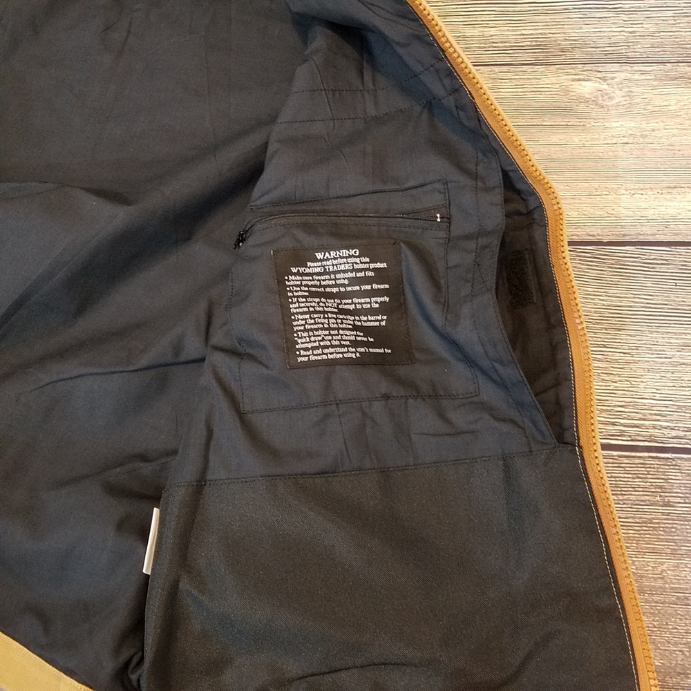 WYOMING TRADERS CODY CONCEALED CARRY CANVAS VEST - CHOCOLATE - Picture 8 of 8